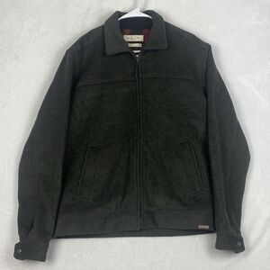 Purnell Classic Wool Jacket Mens Medium Charcoal Plaid Full Zip Pockets